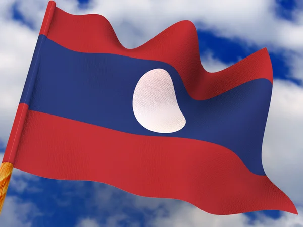 Flagge zeigen. laos. — Stockfoto
