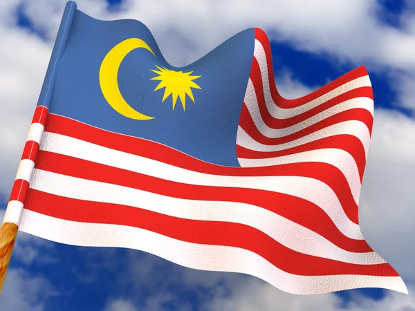 Flagge zeigen. Malaien. — Stockfoto