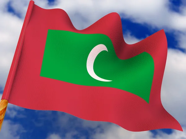 Flagge zeigen. Malediven. — Stockfoto