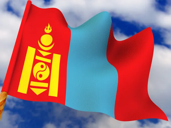 ध्वज. मंगोलिया . — स्टॉक फोटो, इमेज