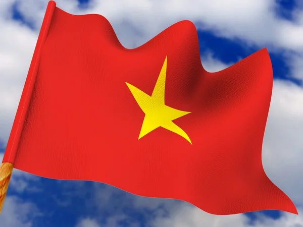 Vlag. Vietnam. — Stockfoto