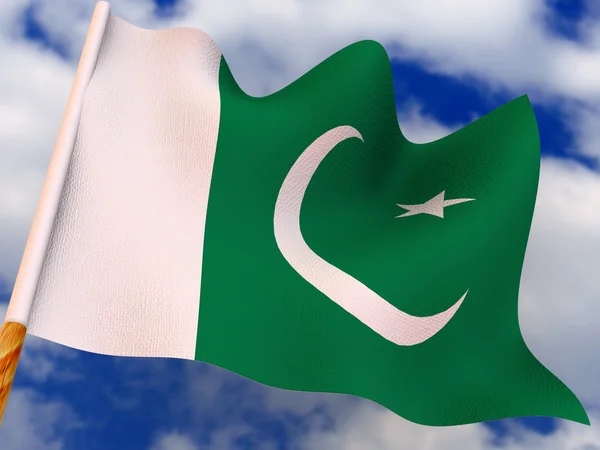Flagge zeigen. Pakistan. — Stockfoto