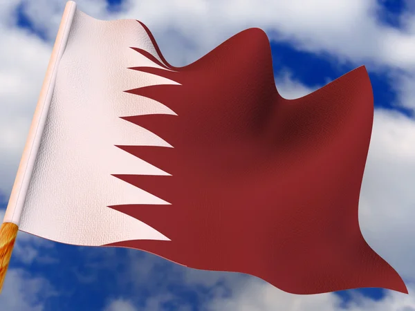 Flaga. Katar. — Zdjęcie stockowe