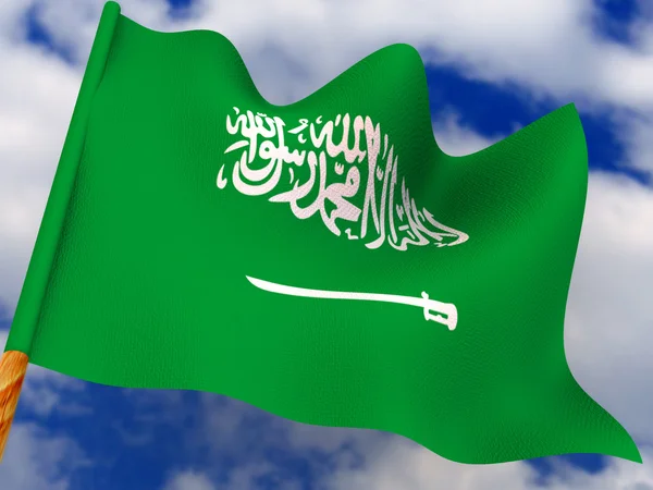 Flagge zeigen. saudi arabien. — Stockfoto