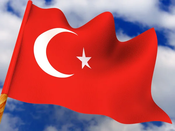 Vlajka. Turecko. — Stock fotografie