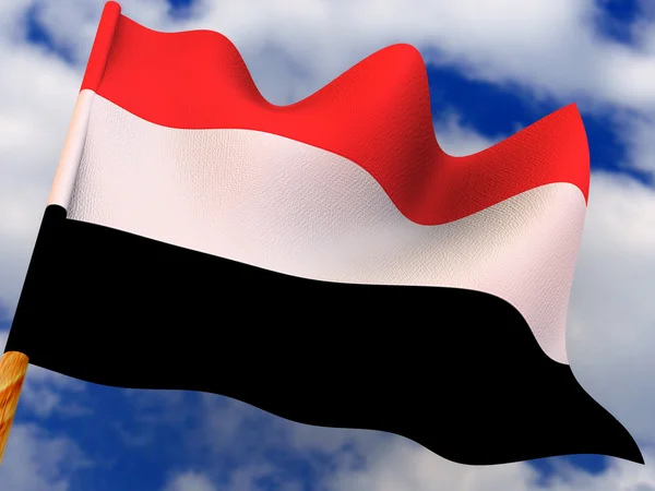 Bandiera. Yemen . — Foto Stock