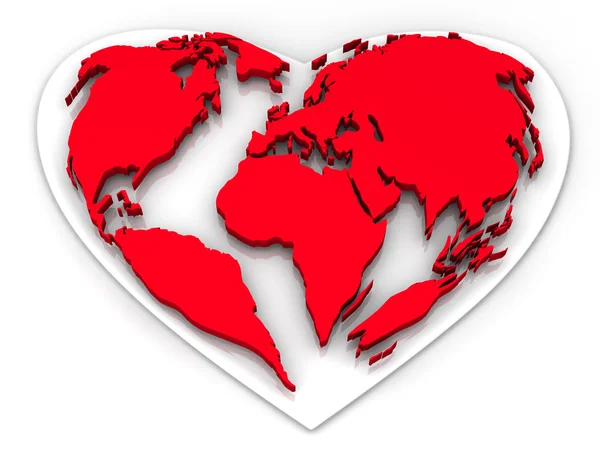 stock image Earth in the form of heart