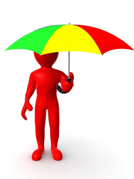 Man with umbrella. — Stock Photo, Image