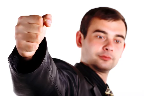 A man pointing a hand Stock Image