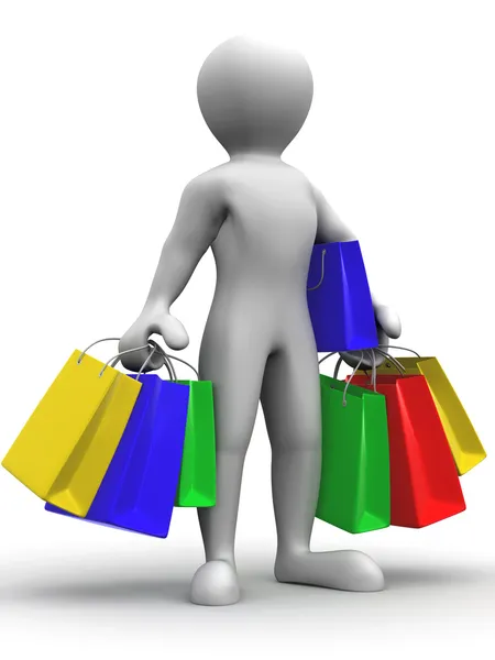 Man with shopping bags Stock Picture