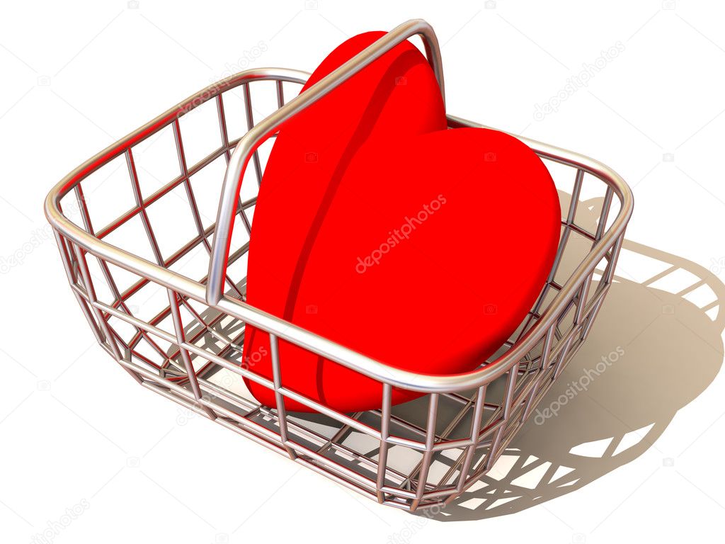 Consumer's basket with Heart