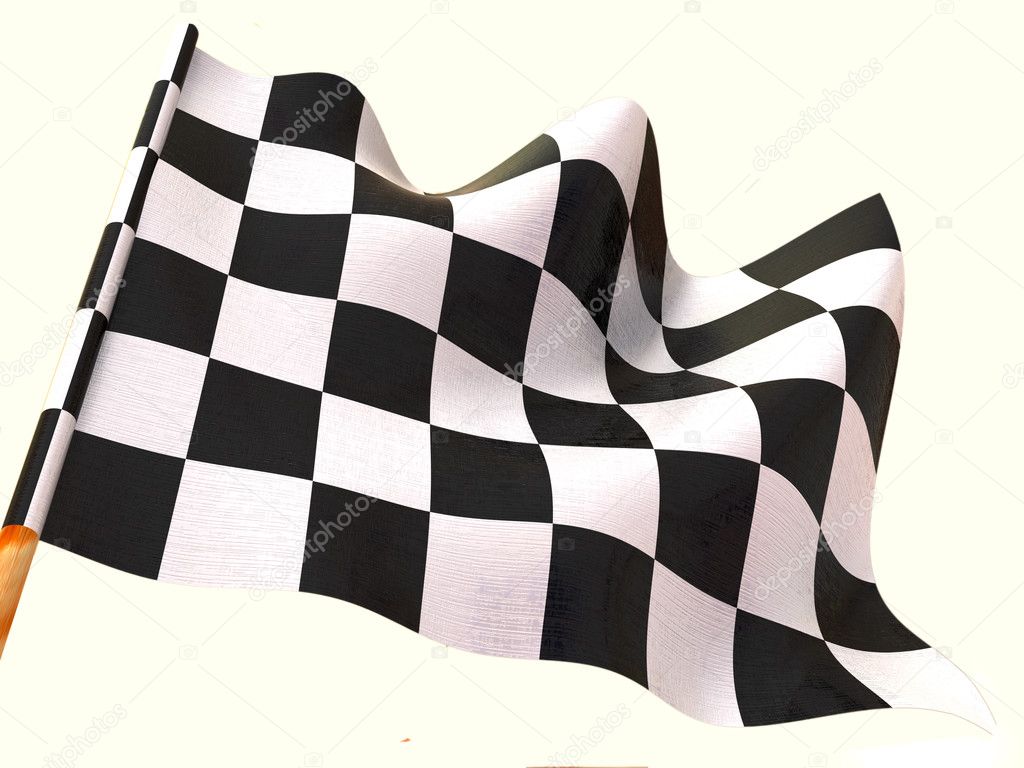 Checkered flag. 3d