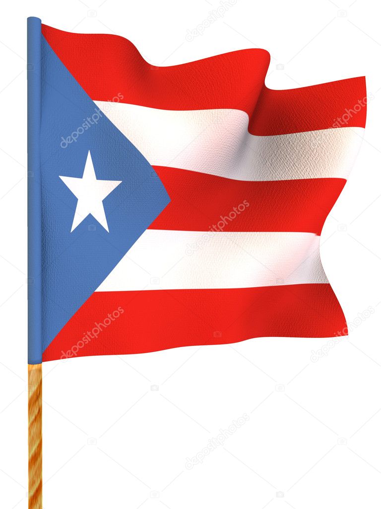 Flag. Puerto-Rico. 3d — Stock Photo © maxxyustas #5084227