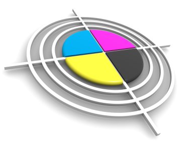 Polygraphic target. CMYK clipart