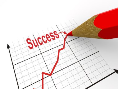 Pencil with schedule. Strategy of success clipart