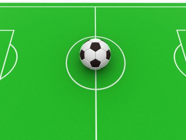 Ball on field clipart