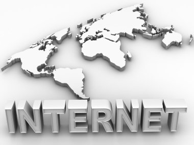 World. Internet. 3d clipart