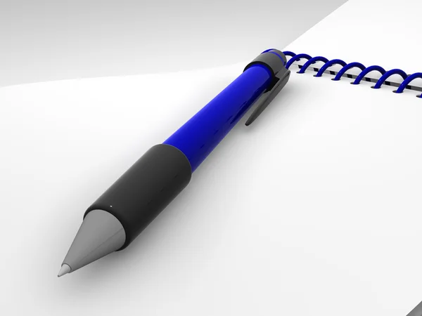 Блокнот і ручка . — стокове фото
