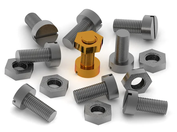 Bolts and nuts. — Stock Photo, Image