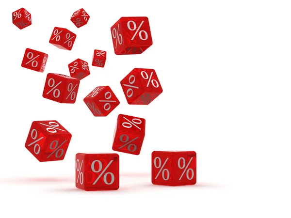Cubes with percent — Stock Photo, Image