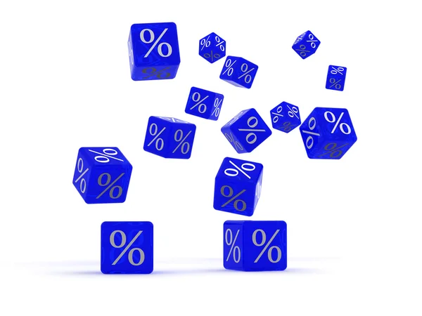 Cubos com percentagem — Fotografia de Stock