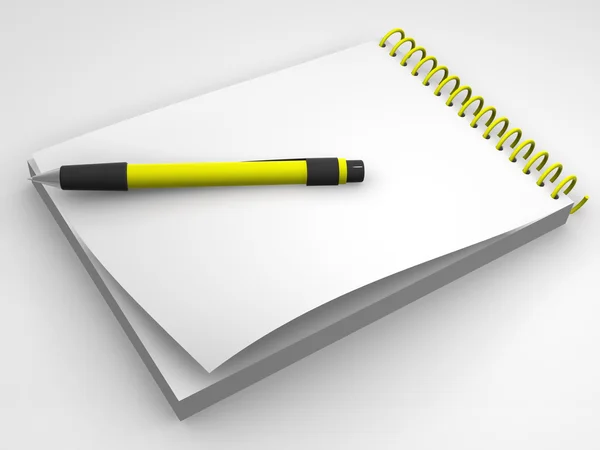 Anteckningsbok och pennan — Stockfoto