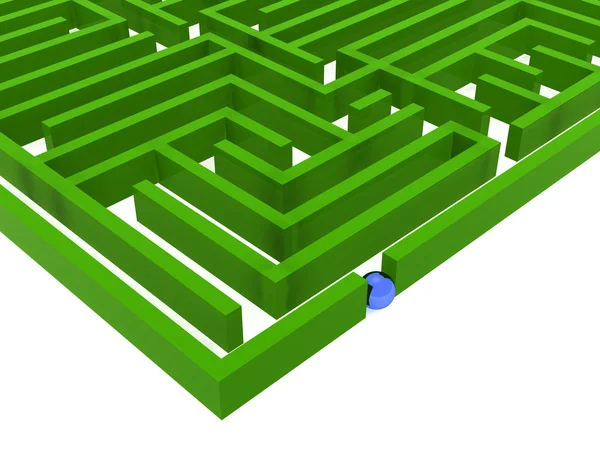 Labyrint. 3D labyrint — Stock fotografie