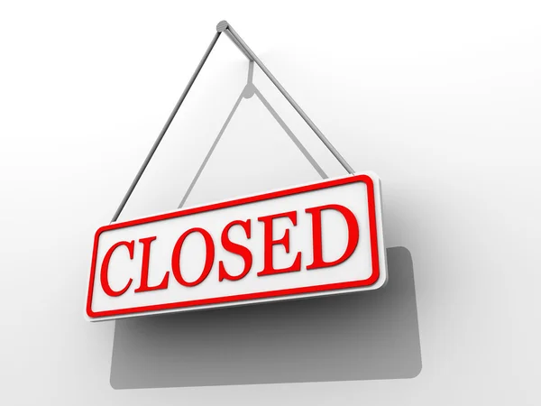 Sign "closed". 3d — Stock Photo, Image