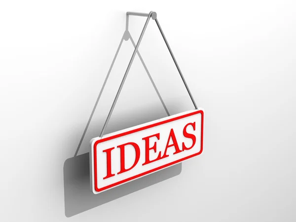 Skylt "idéer" — Stockfoto