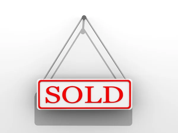 Znak "sprzedane" — Zdjęcie stockowe