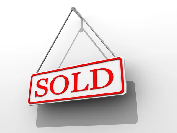 Znamení "prodáno" — Stock fotografie