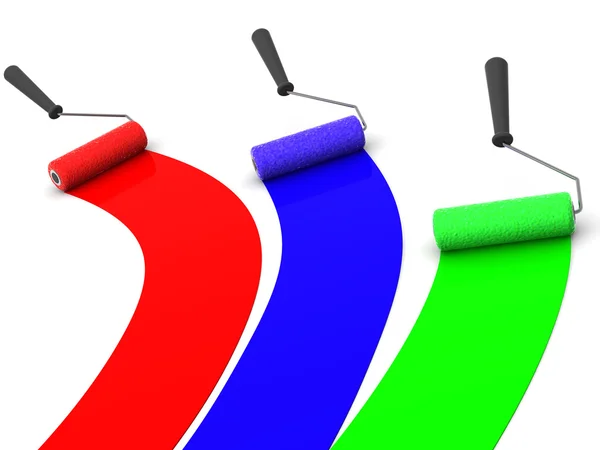 Cepillo de rodillos. RGB —  Fotos de Stock