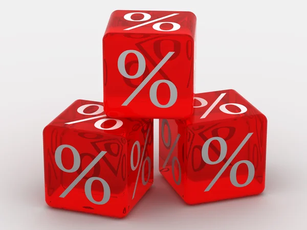 Cubes with percent — Stock Photo, Image