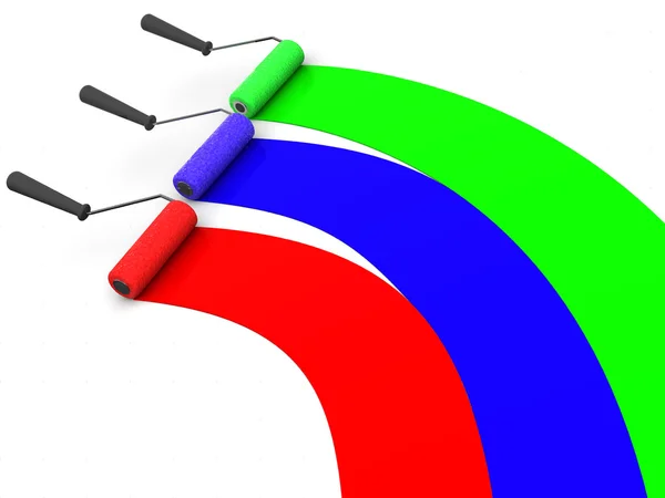 Cepillo de rodillos. RGB —  Fotos de Stock