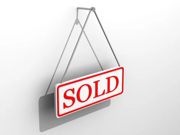 Znak "sprzedane" — Zdjęcie stockowe