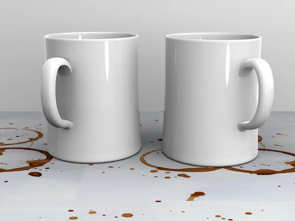 Ο πρωινός καφές. 3D — Φωτογραφία Αρχείου