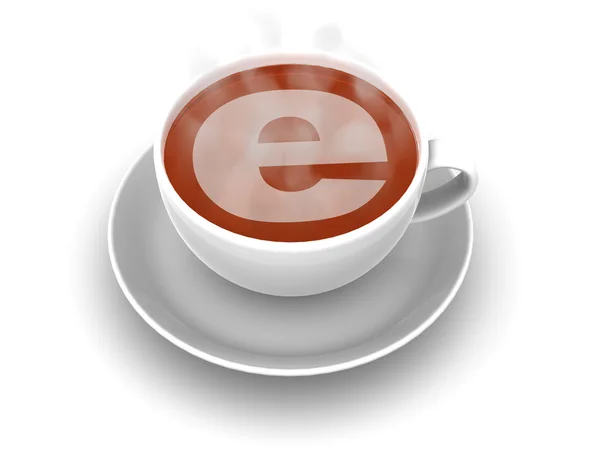 인터넷의 상징 커피 잔 — 스톡 사진