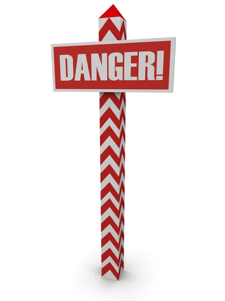 Post "danger". — Stock Photo, Image