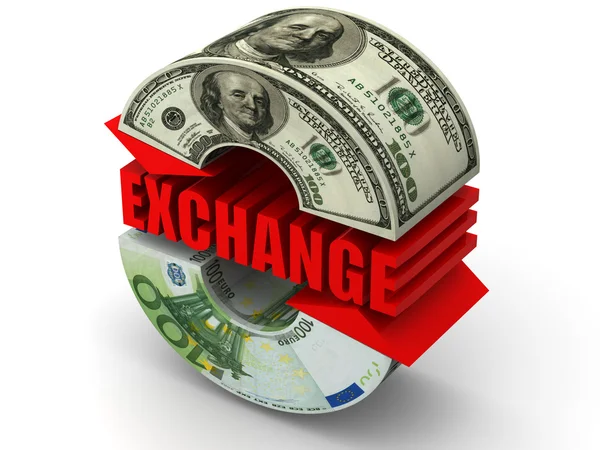 Currency exchange. Euro — Stock Photo, Image