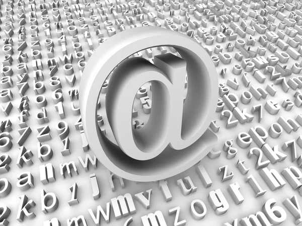 Symbol for internet on background from letters — Stock Photo, Image