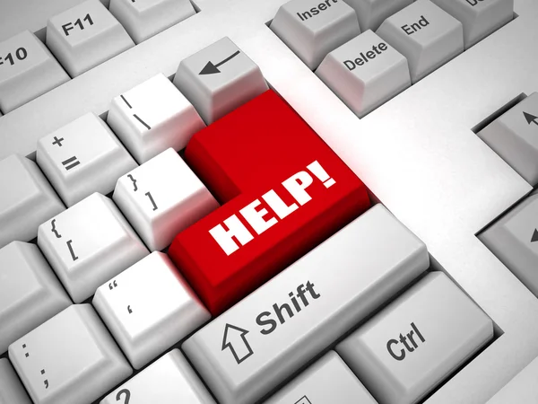 Клавиатура с кнопкой "help" — стоковое фото