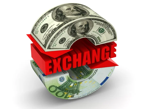 Currency exchange. Euro. Dollar — Stock Photo, Image