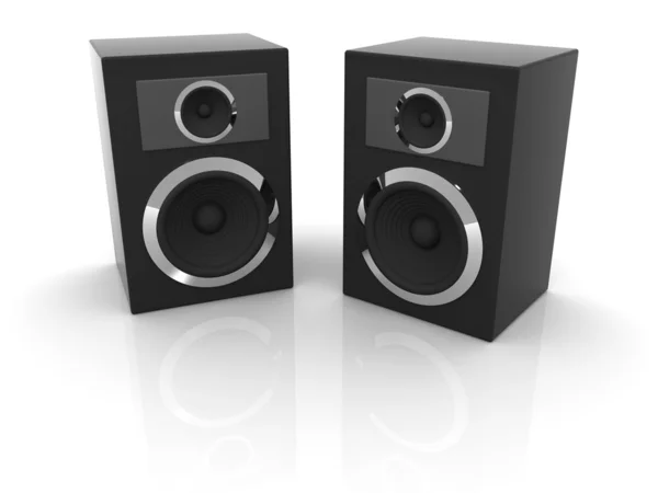 Loudspeakers with equalizer — Stock Photo, Image