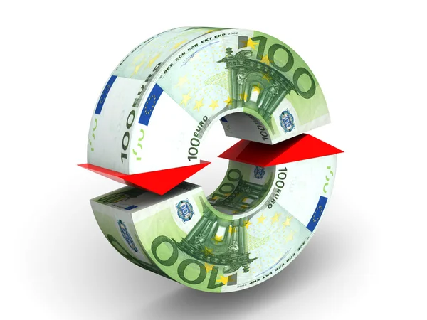 Valutaväxling. euron — Stockfoto