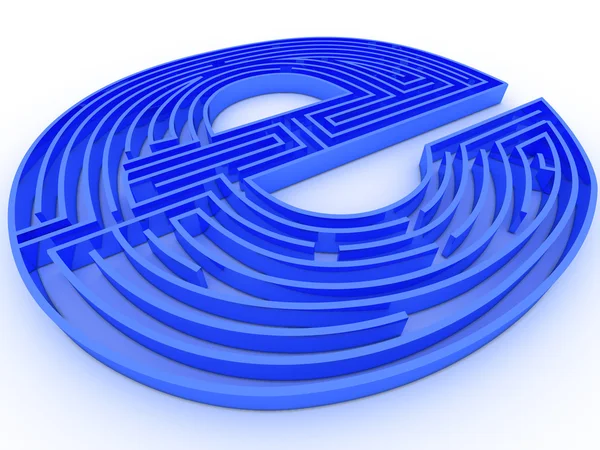 Symbol for internet. Labyrinth — Stock Photo, Image
