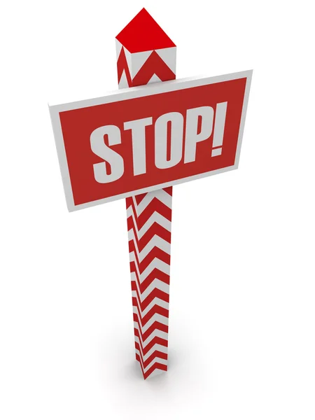 Post "stop". — Stock Photo, Image