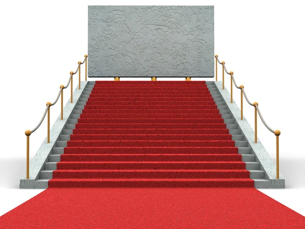 Stairs and bigboard. 3d — Stock Photo, Image