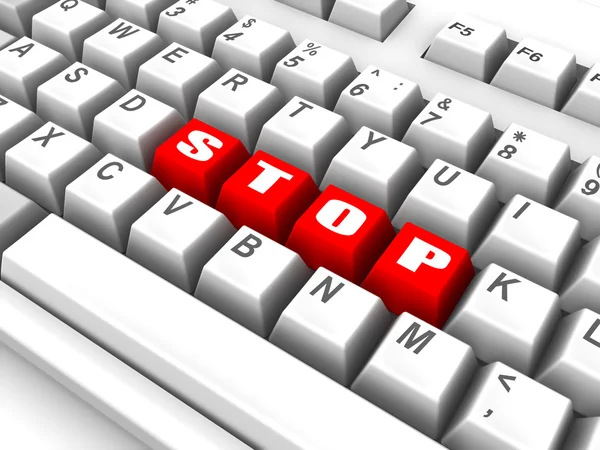 Keyboard. stop — Stock Photo, Image