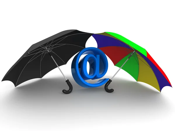 stock image Symbol of internet with umbrella