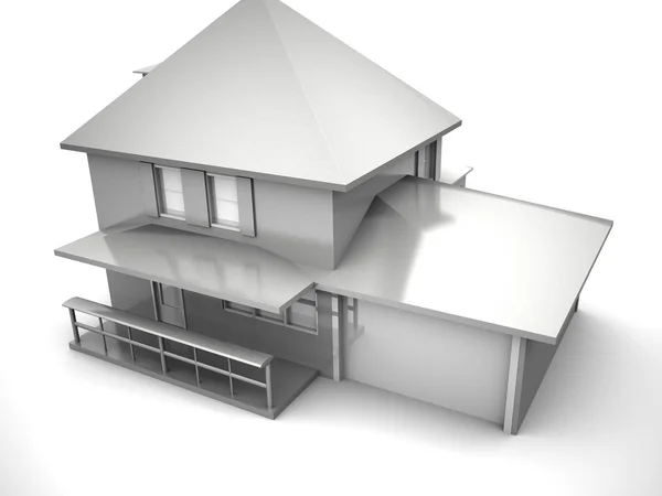 Modell av huset. 3D — Stockfoto